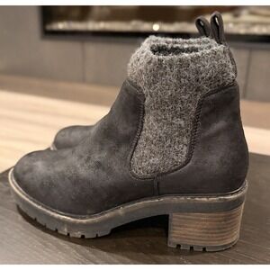 Crown Vintage Capari ankle boots, Leather Cloth Women's 9